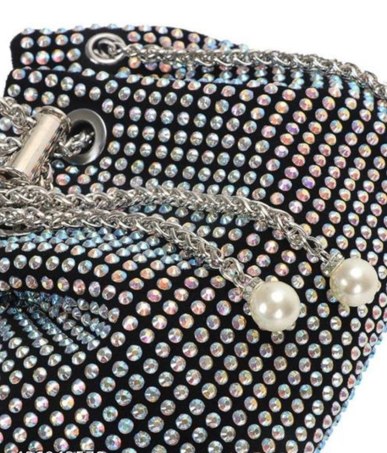 Studded Rhinestone Detail Party Potli Sling Bag