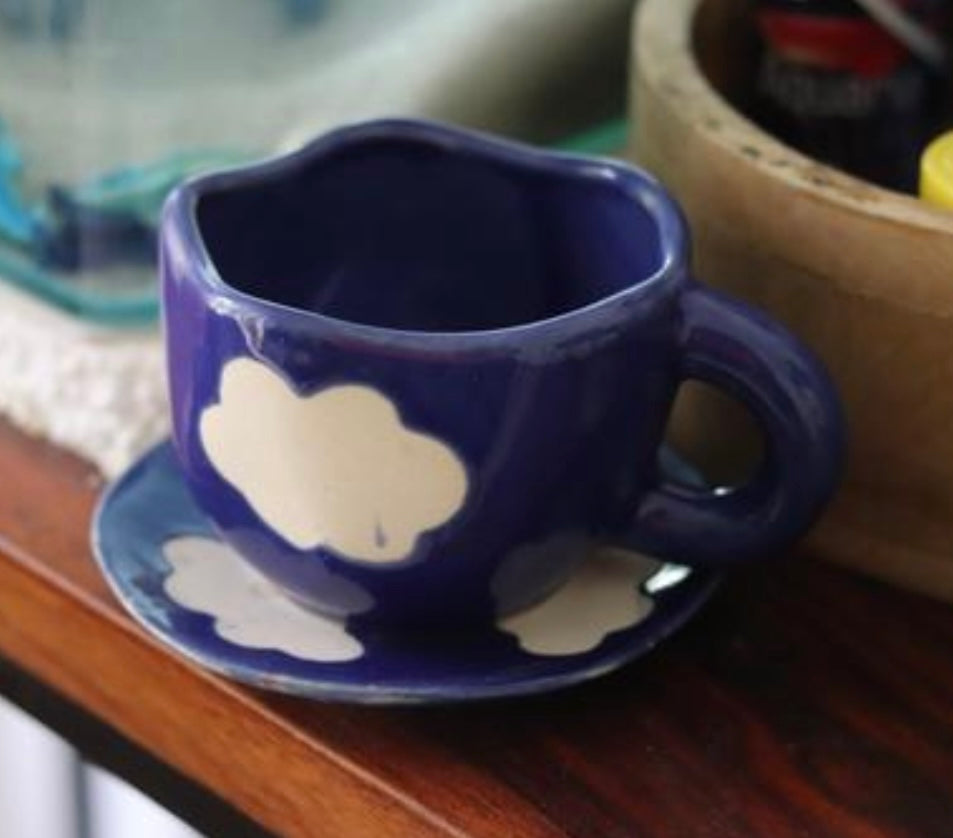 Pinterest Cloud Mug & Saucer Set