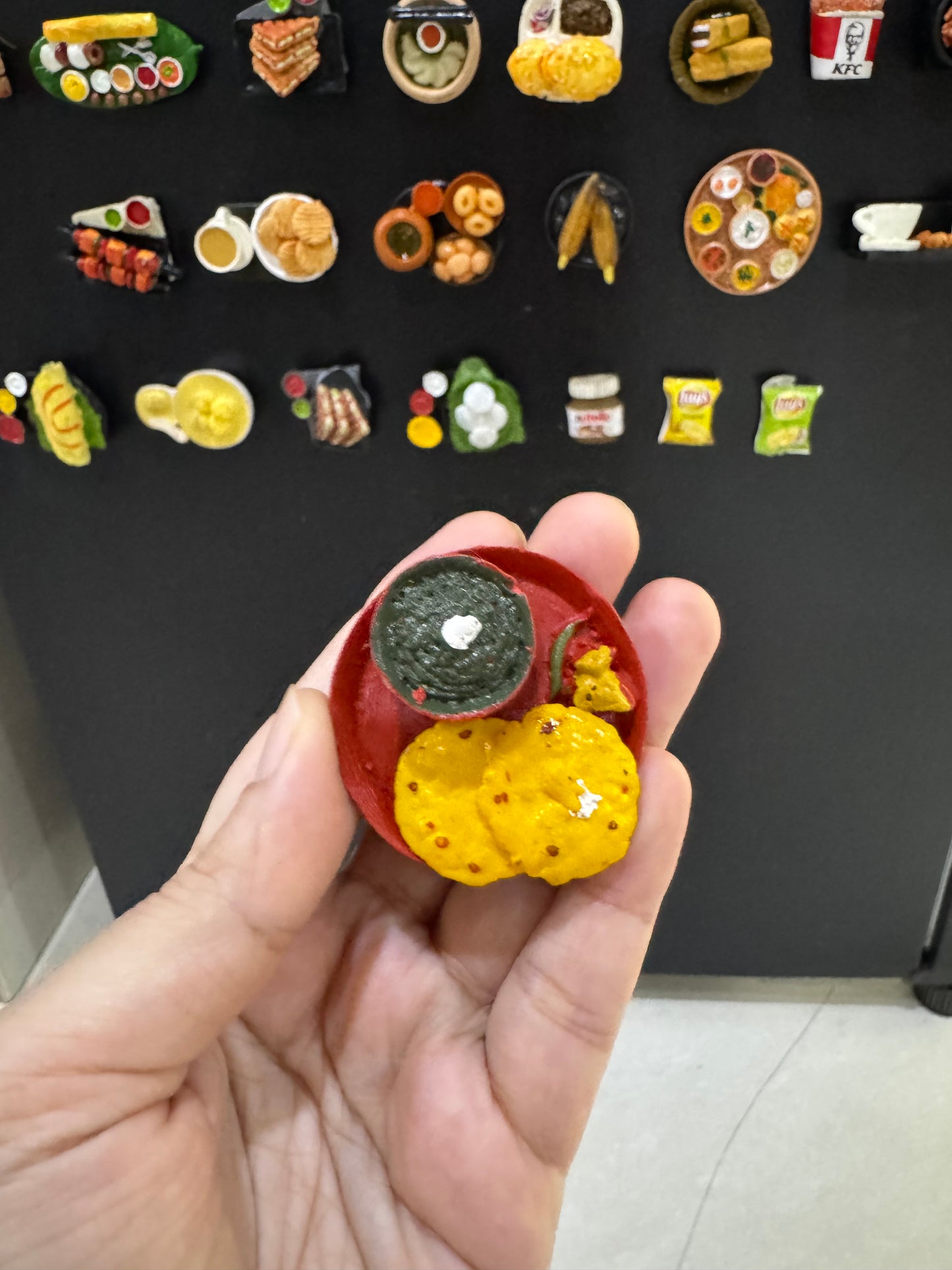 Makke di Roti & Sarson da Saag Miniature Fridge Magnet