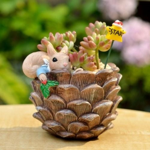 Uniquely Shaped Cute Animals Planters - Set of 4