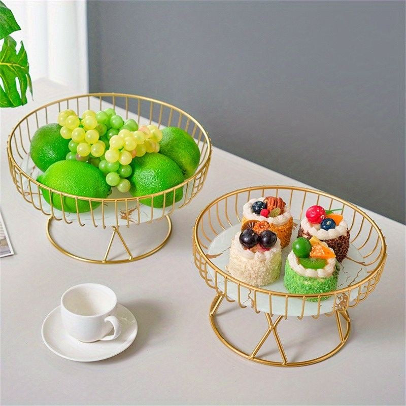 Multipurpose Gold & Ivory Cake Stand