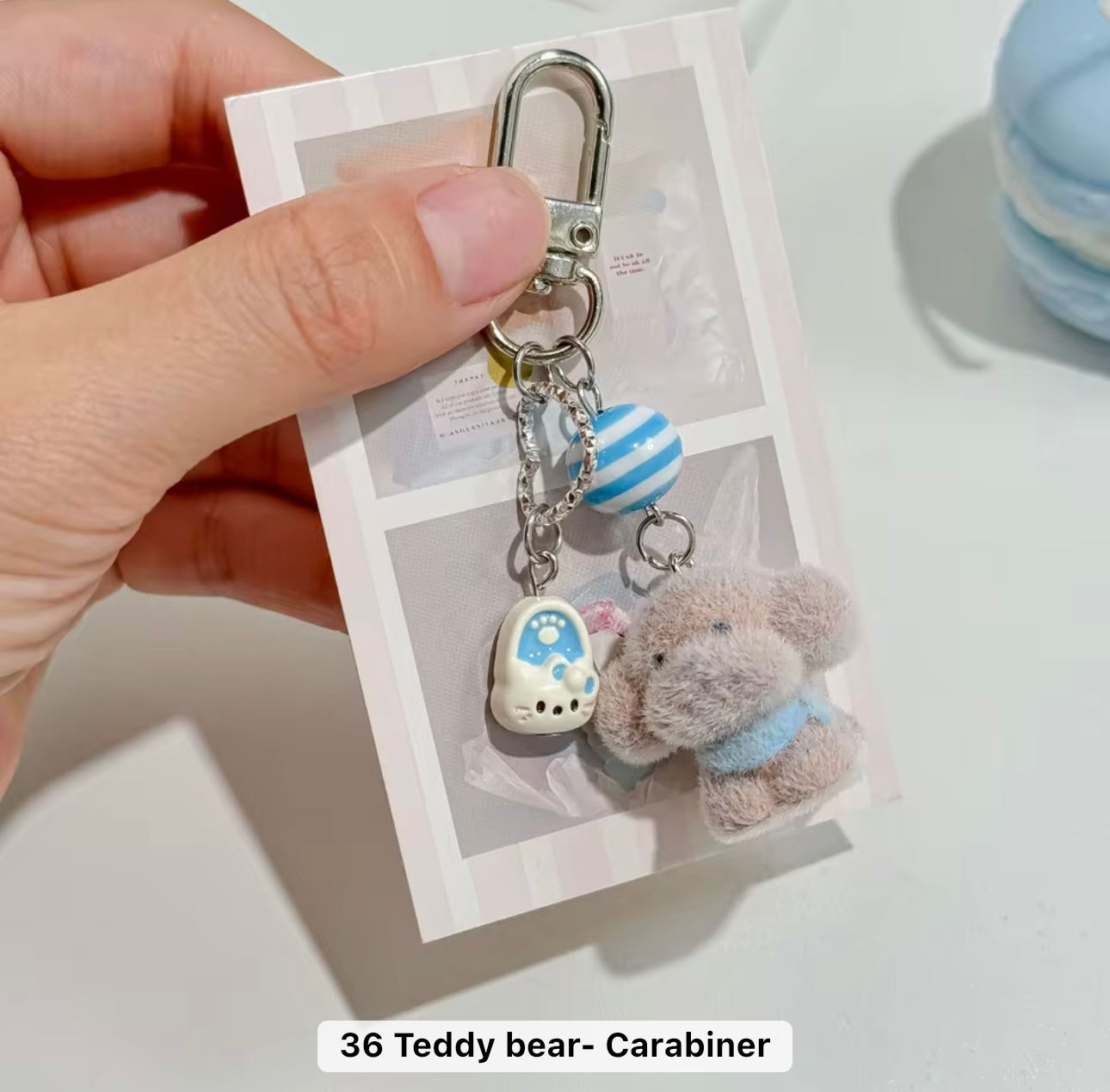 Adorable Soft Cute Plushy Dog Keychain / Stuffed Animal Keychain