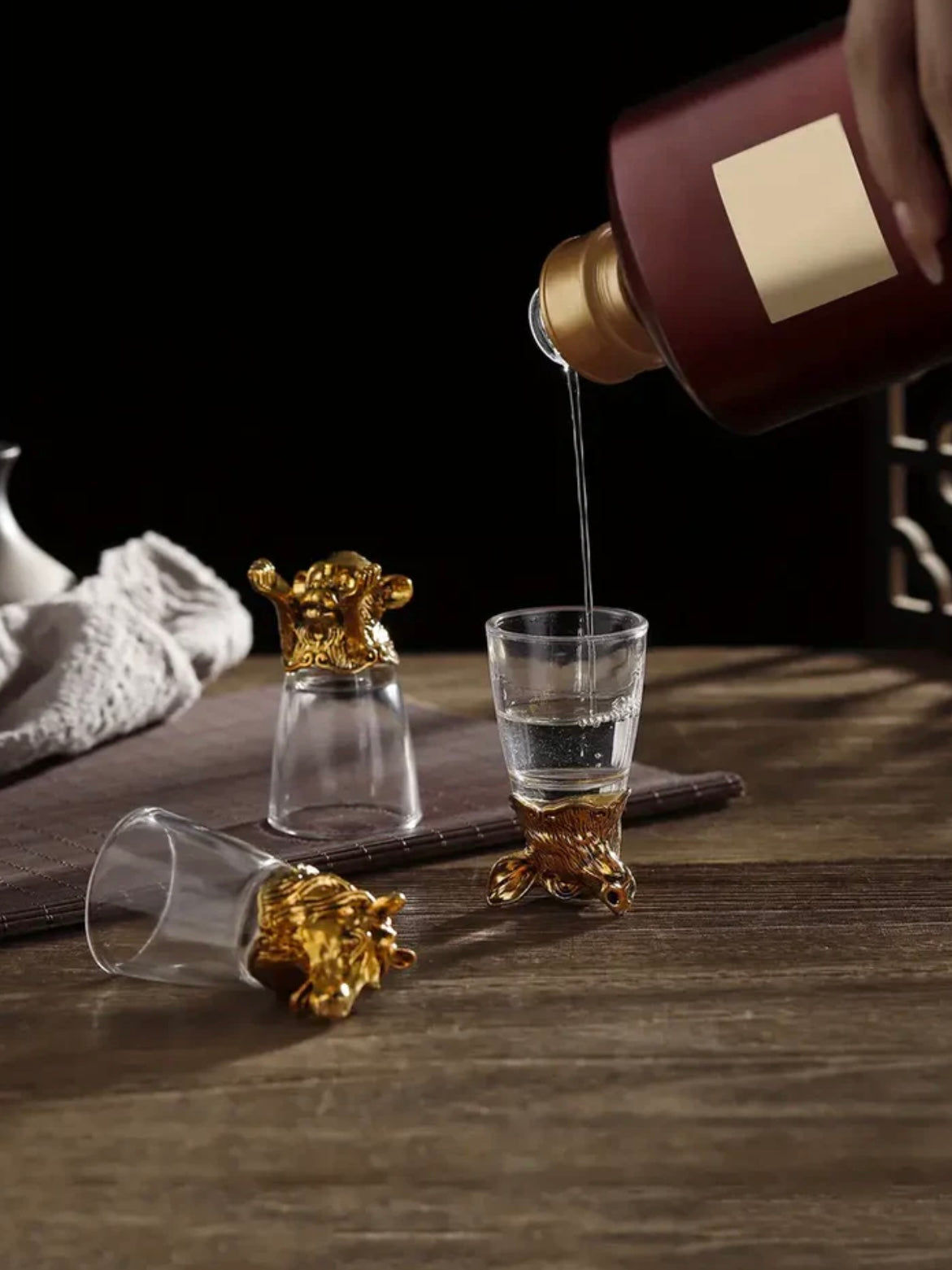 Premium Chinese Zodiac Animal Head Whiskey/Vodka/Tequila Shot Glasses (30 ml) - Set of 12