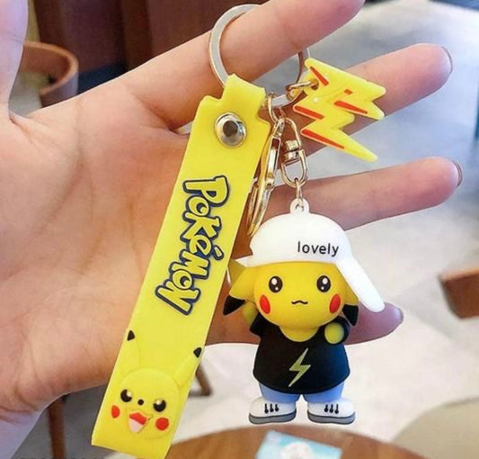 Cute Pikachu Pokemon Keychain