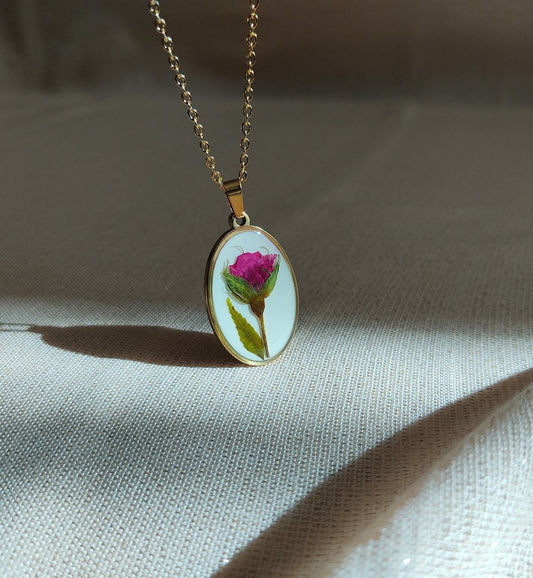 Pendant with Real Flower