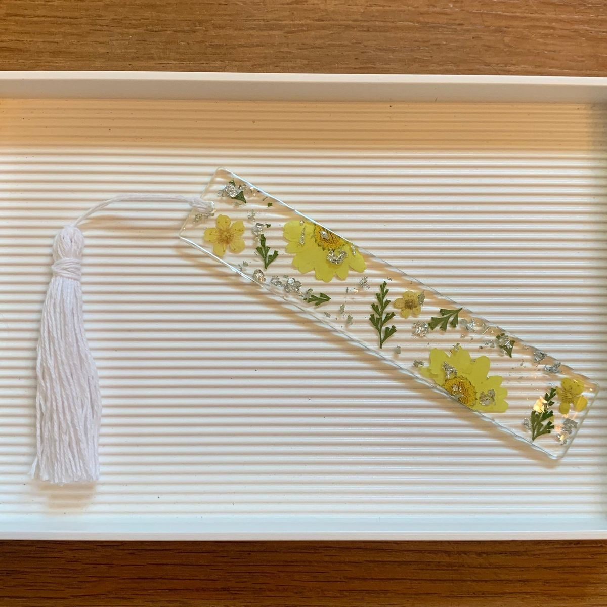 Bookmark with Real Flowers