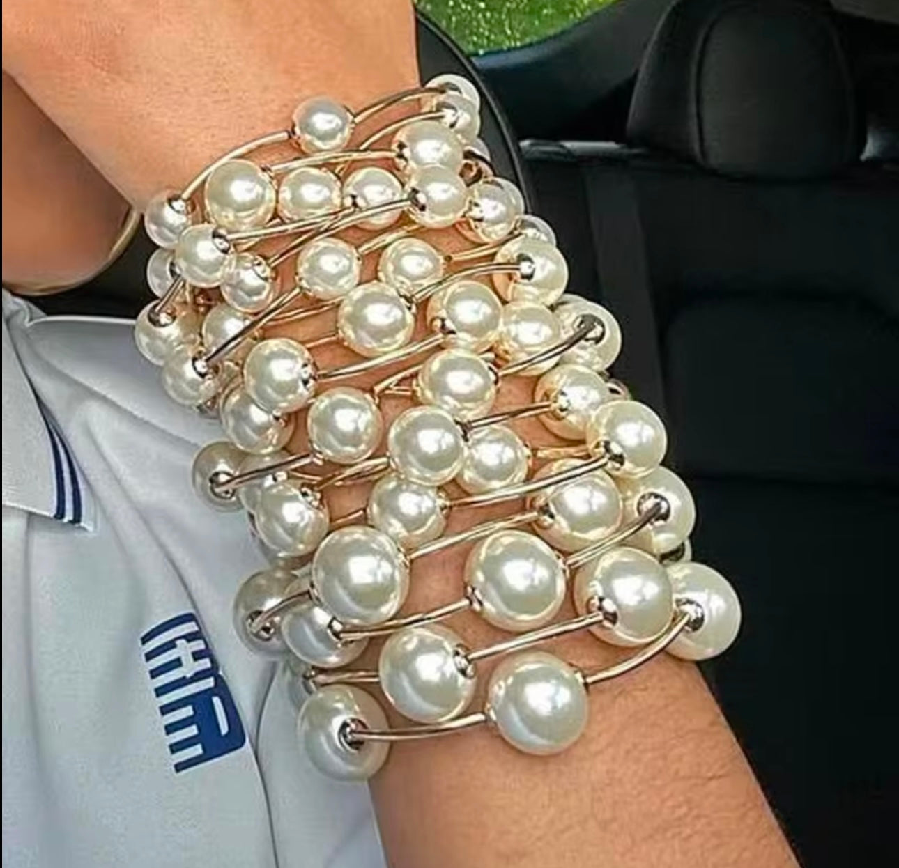 Multi Layer Chunky Pearl Bracelet