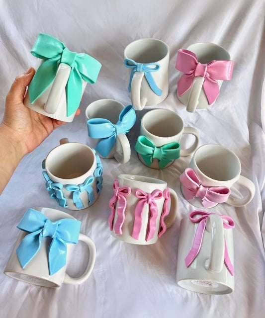 Quirky Bow Mugs Combo - Set of 10