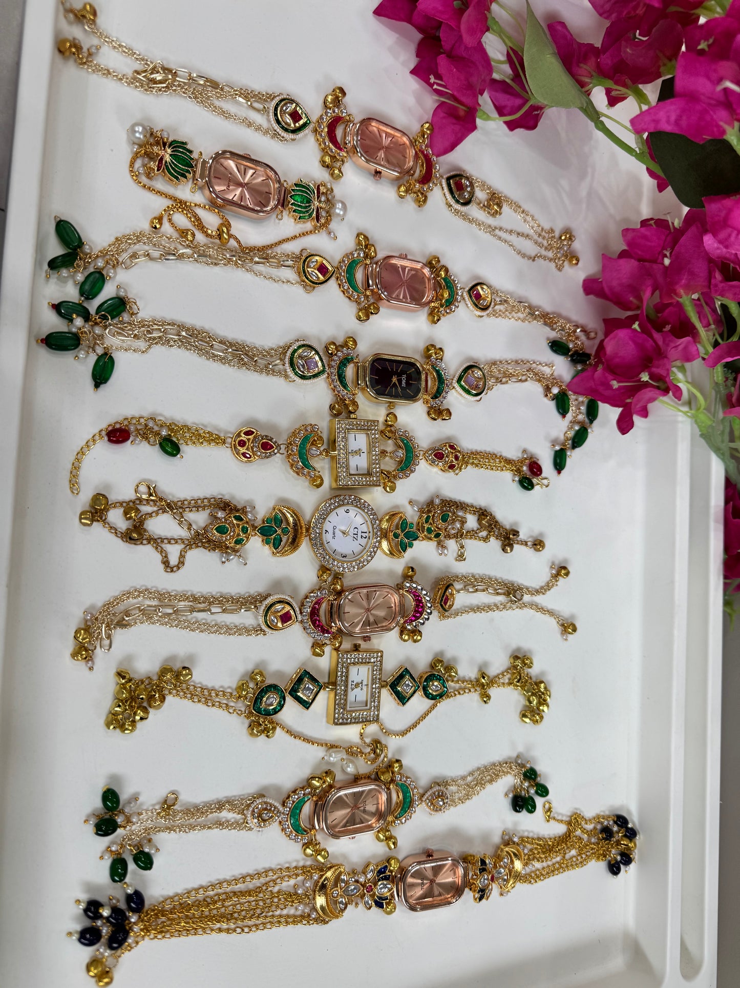 Trending Viral Kundan Ghungroo Kashmiri Watch/Bracelet