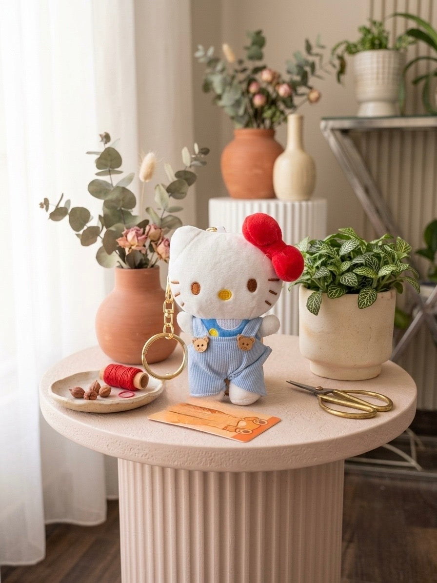 Cute “Hello Kitty” Plushy Keychain /Bag Charm