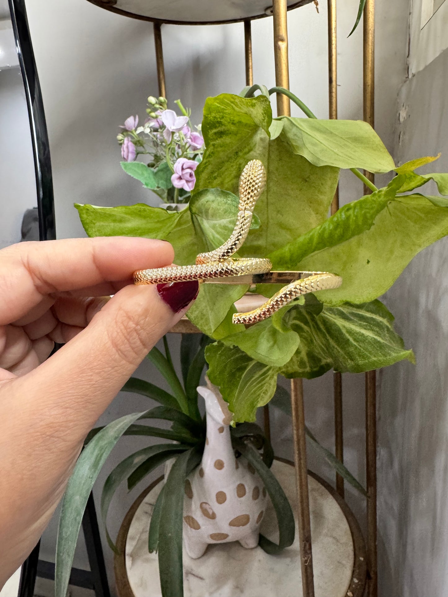 Statement 3 Fingers Snake Ring