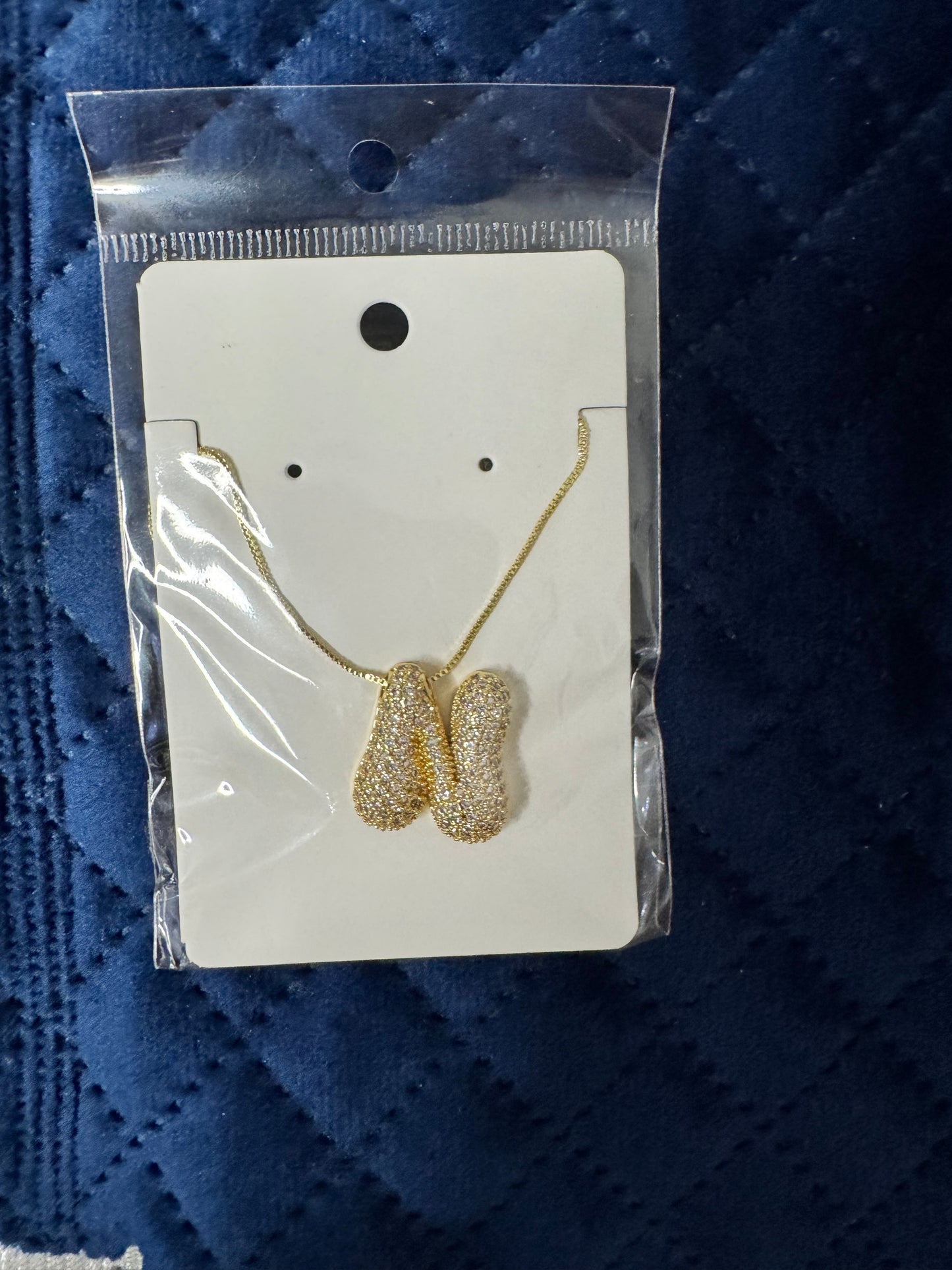 Zircon Chunky A-Z Letter Pendant