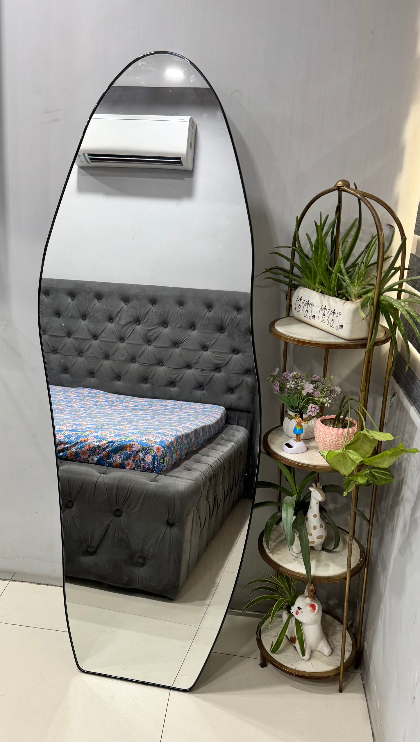 Irregular Blob Mirror with Sleek Frame - Only deliverable in Delhi/NCR