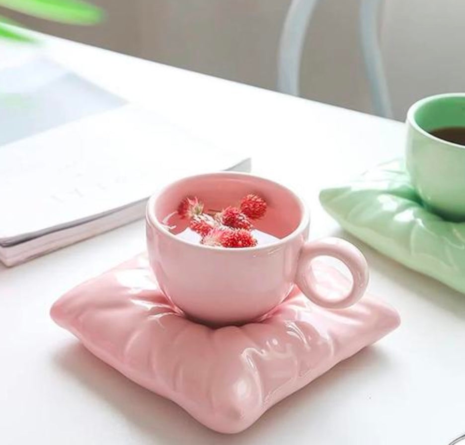 Pinterest Pillow Mug & Saucer Set