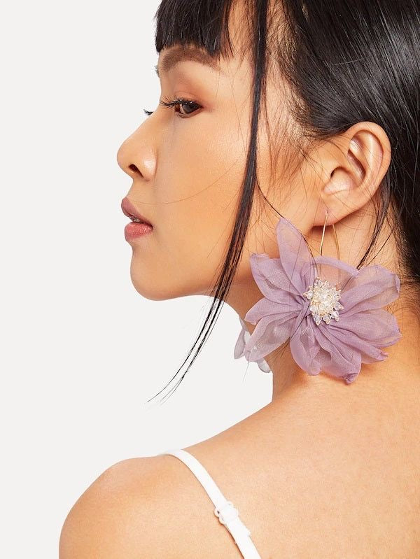 Korean Style Fairy Big Petal Earrings