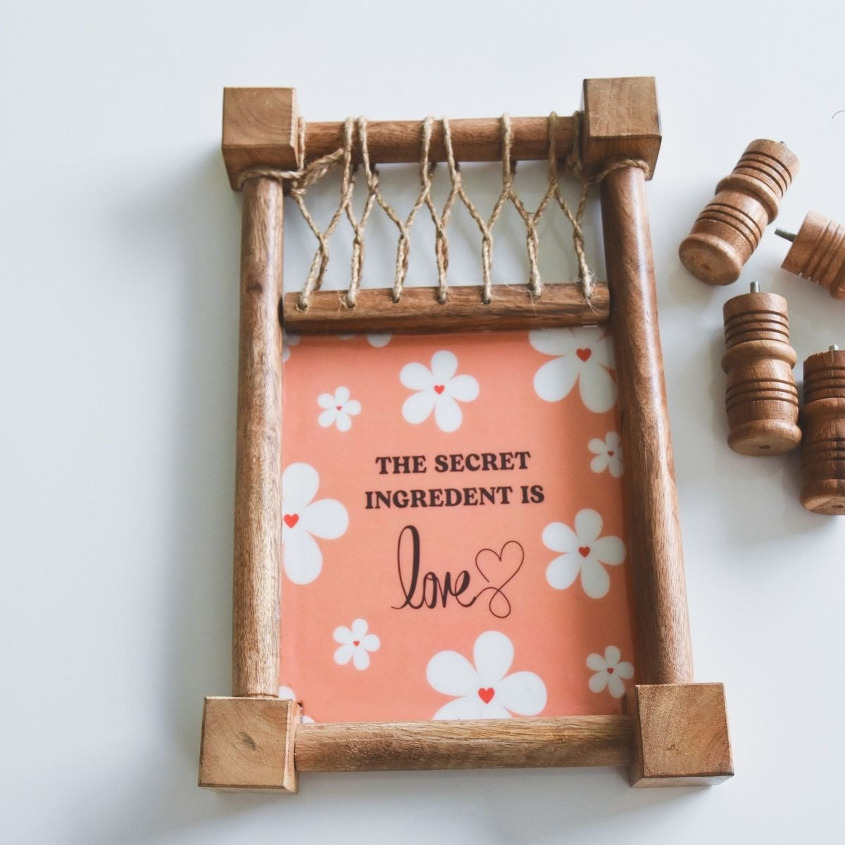 Wooden Khatiya/Cot Platter cum Serving Tray