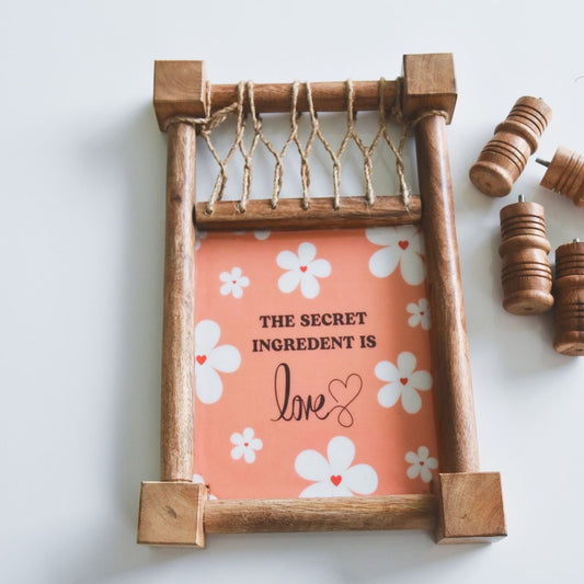 Wooden Khatiya/Cot Platter cum Serving Tray
