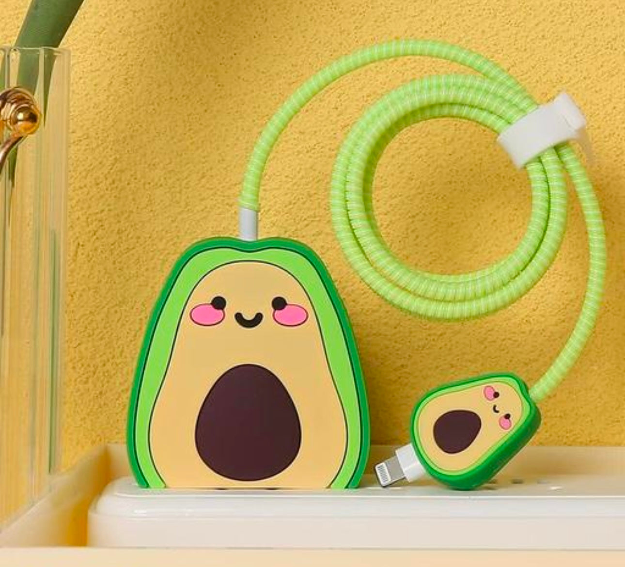 Cute Avocado Design Charger Cover for iPhones (18W-20W Charger)