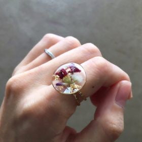 Ring with Real Pressed Flowers