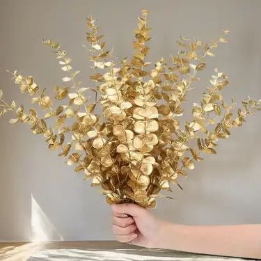 Premium Artificial Gold Eucalyptus Bunch