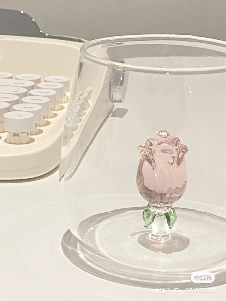 Aesthetic 3D Crystal Rose Inside Mug
