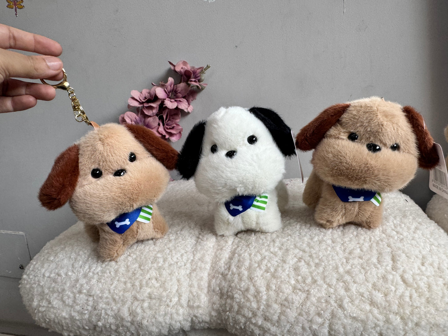 Plush Puppy Keychain/Bag Charm