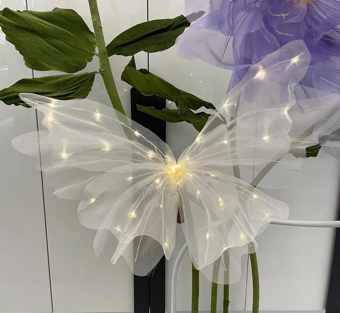 Organza Fabric Butterflies (without Stand)