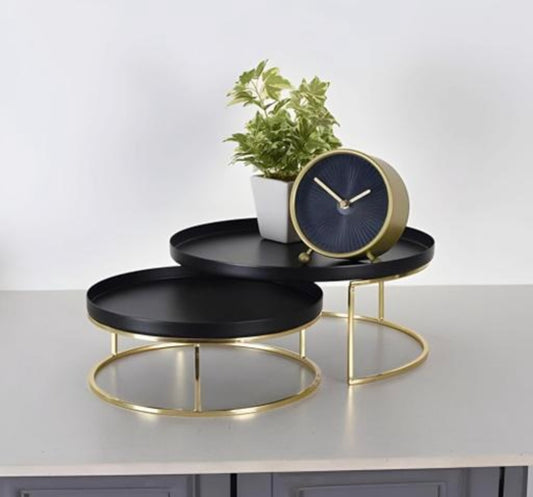 Cake Stand with Metal Accent - Set of 2