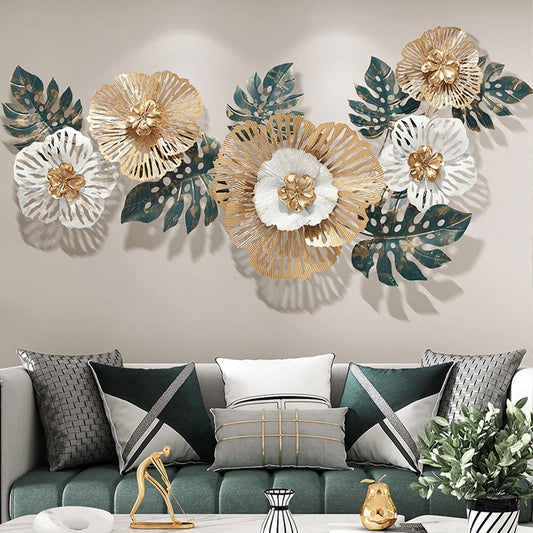 Flower & Leaf Pattern Wall Art