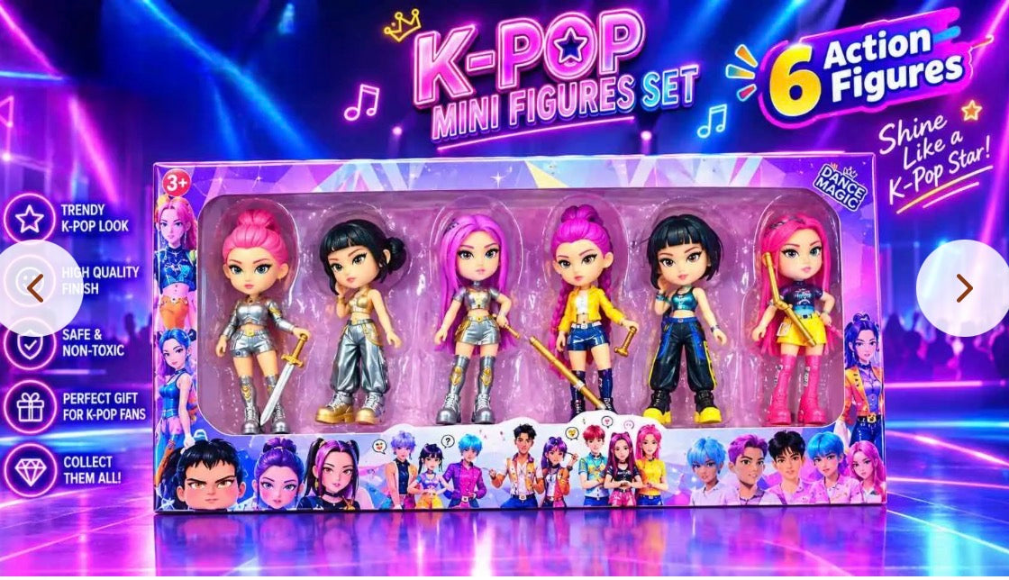 K-Pop Demon Hunters Mini Doll Figurines (Set of 6) | Limited Edition Collectibles