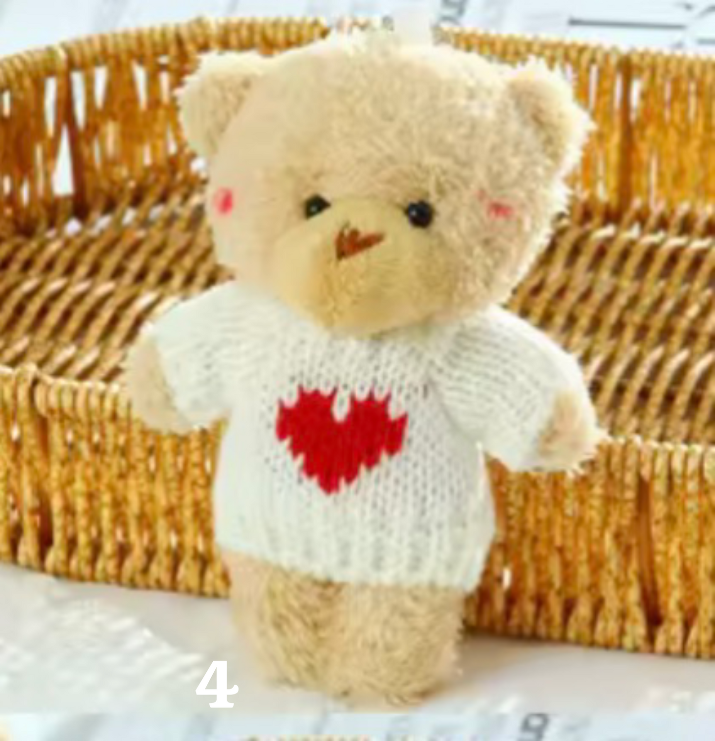 Premium Exclusive Cute Teddybear Keychain with Sweater Outfit / Teddybear Bag Charm