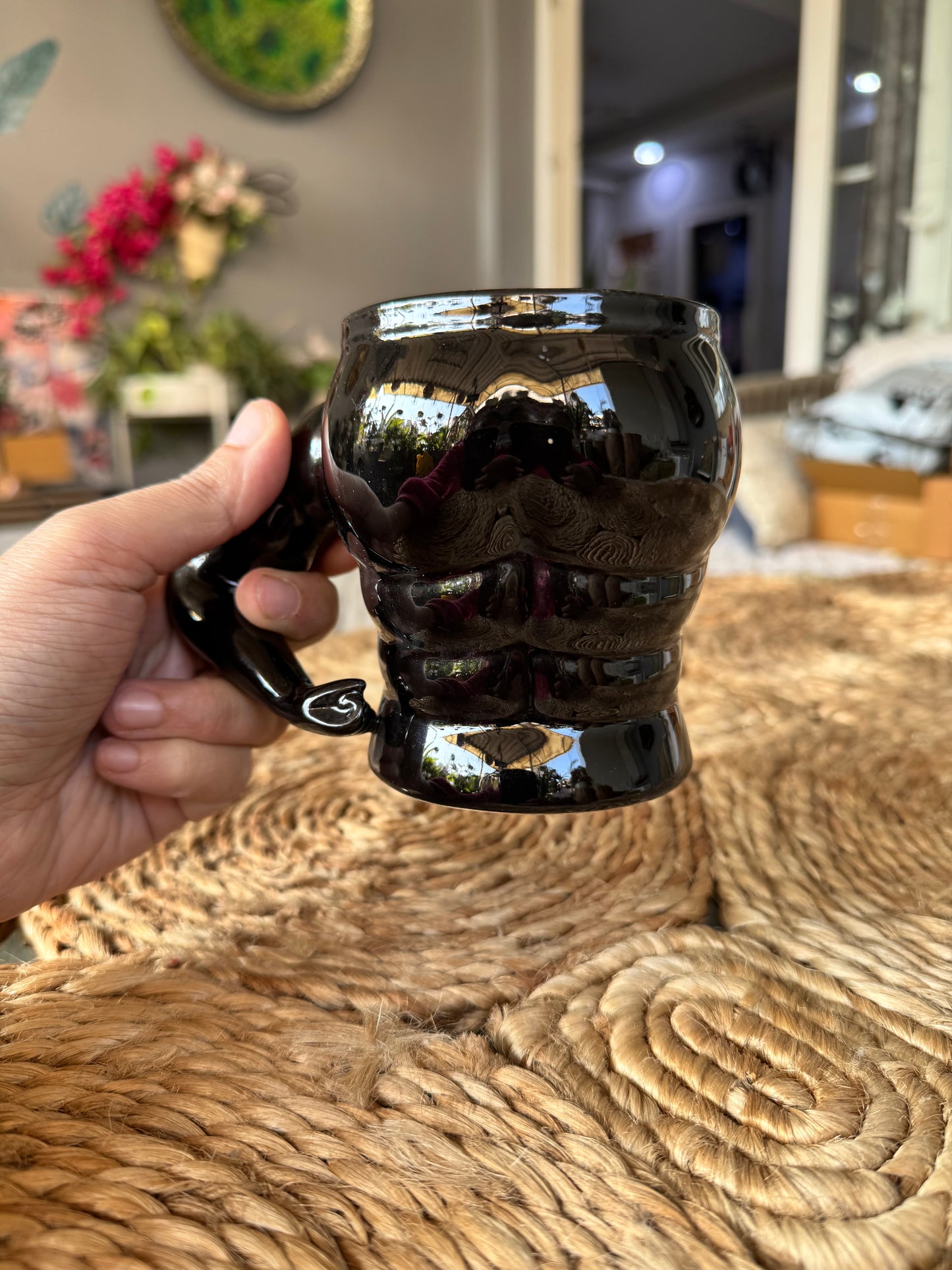 Unique Bodybuilder Muscle Ceramic Mug for Fitness Lovers