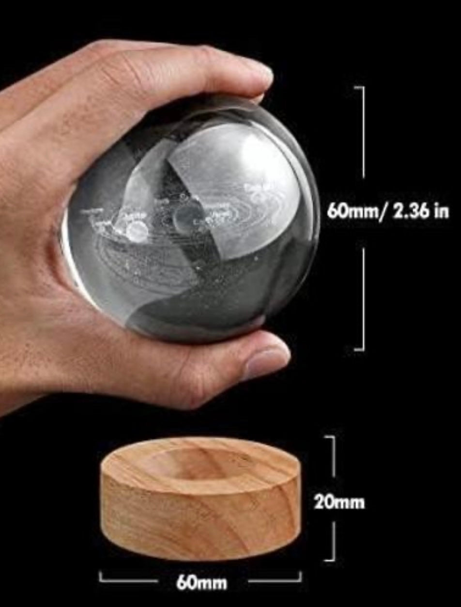 3D Crystal Ball LED Night Light