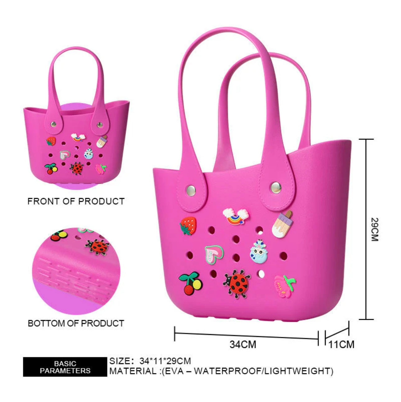 Premium Large Beach Bag / Silicone Crocs Bag