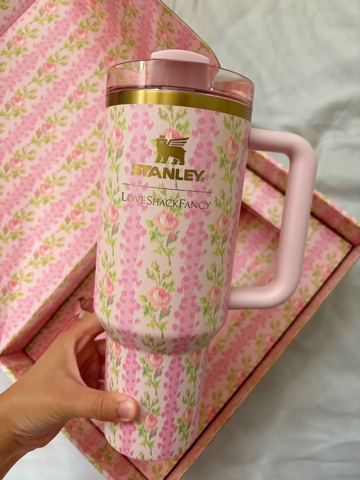 Stainless Steel Floral Tumbler Quencher Gift Box