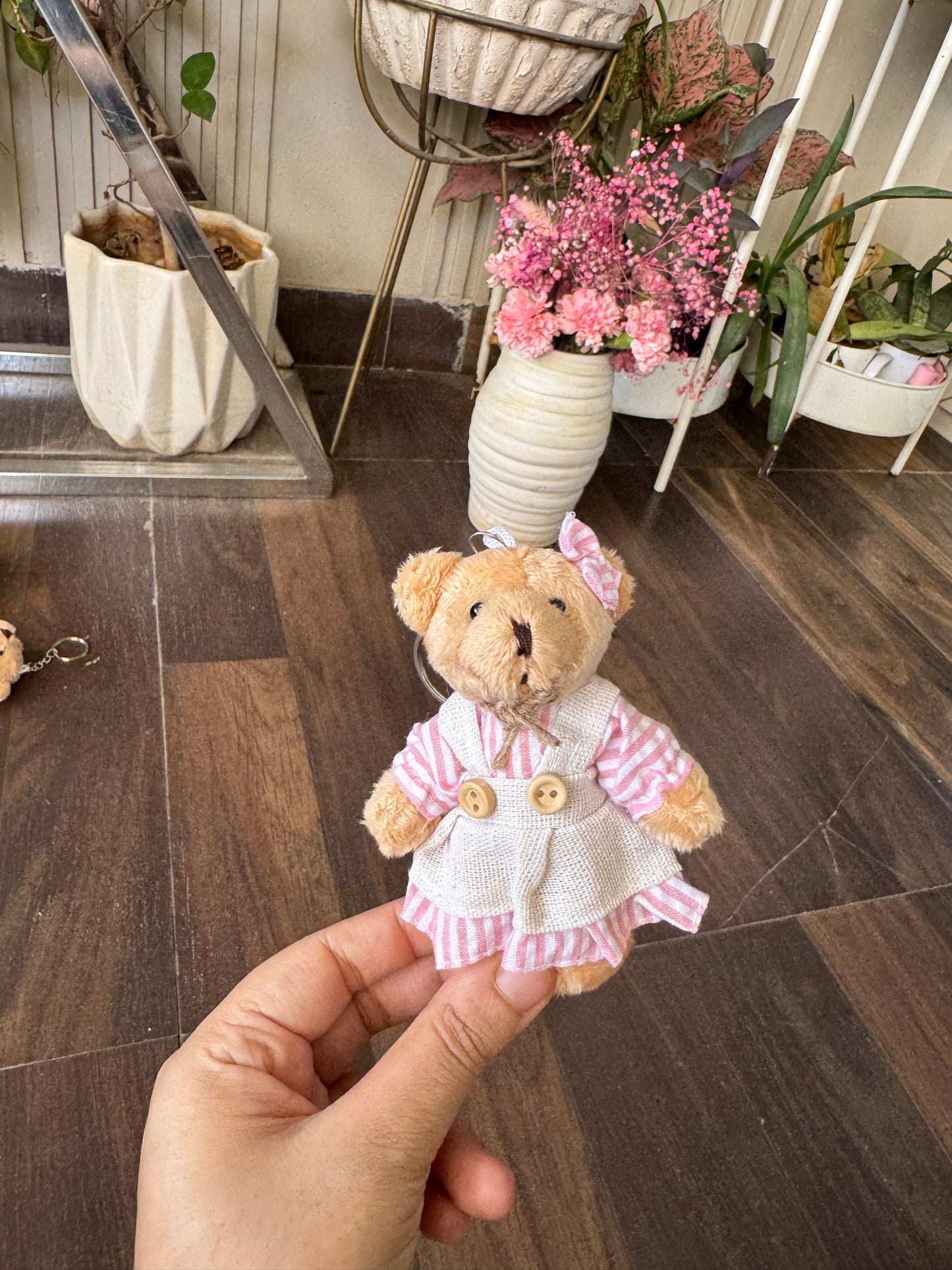 Exclusive Teddy Keychains with Cute Pink Outfit (Boy/Girl)