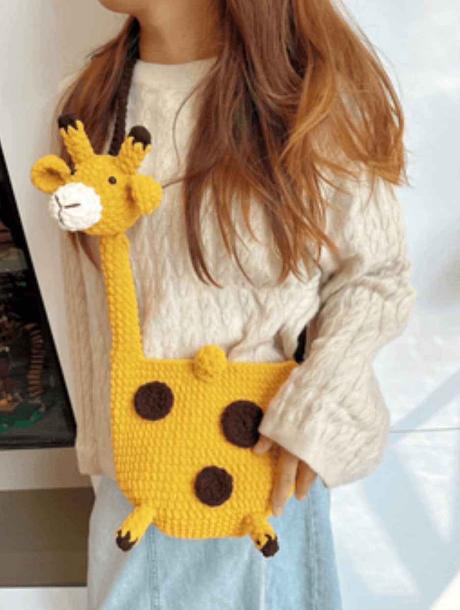 Adorable Giraffe Crochet Bag