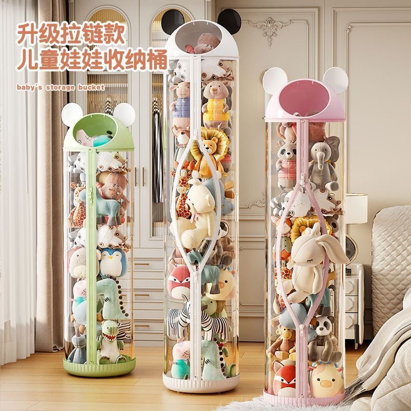 Multipurpose Stuffed Toys Transparent Storage Organiser Bucket