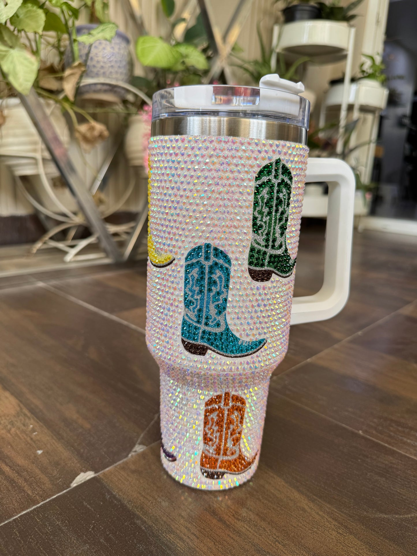 Aesthetic Rhinestones Studded Tumbler