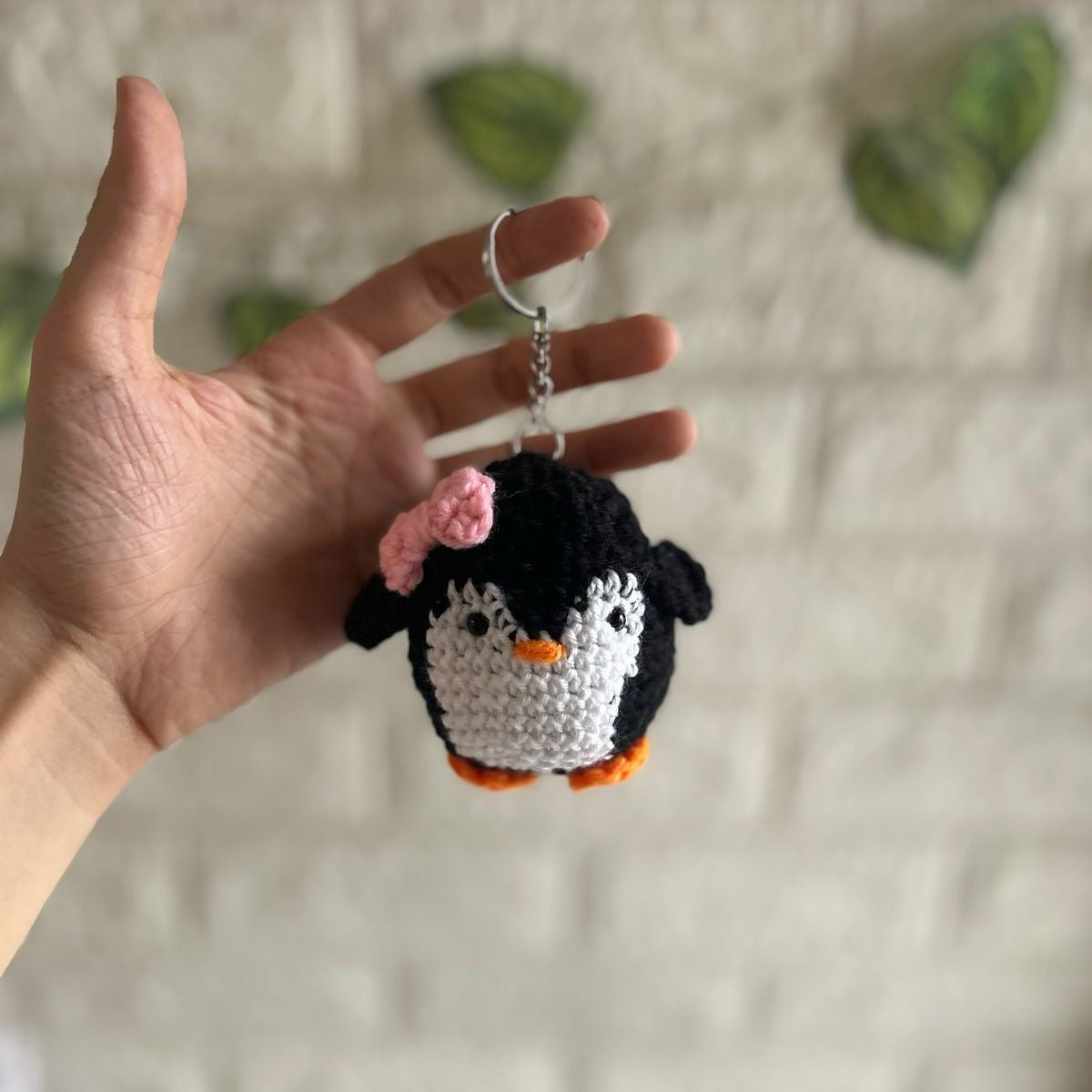 Adorable Penguin Crochet Keychain