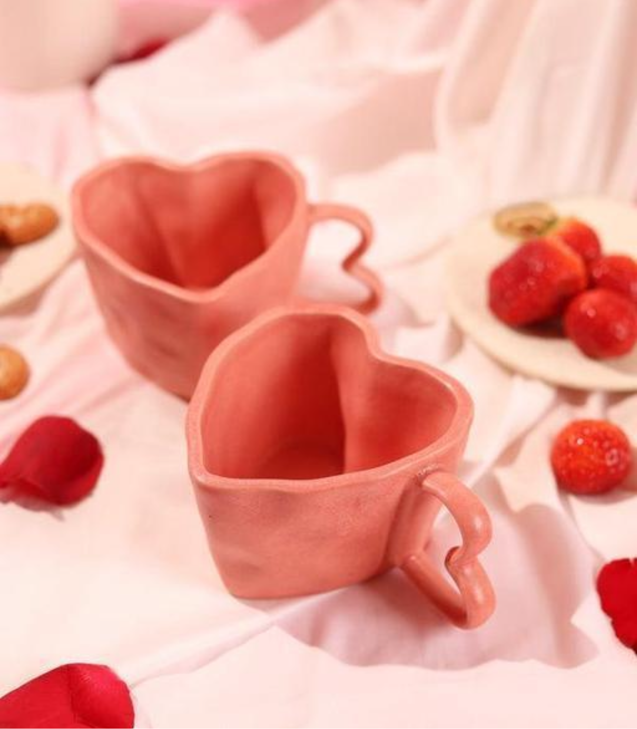 Adorable Heart Shape Cups - Set of 2