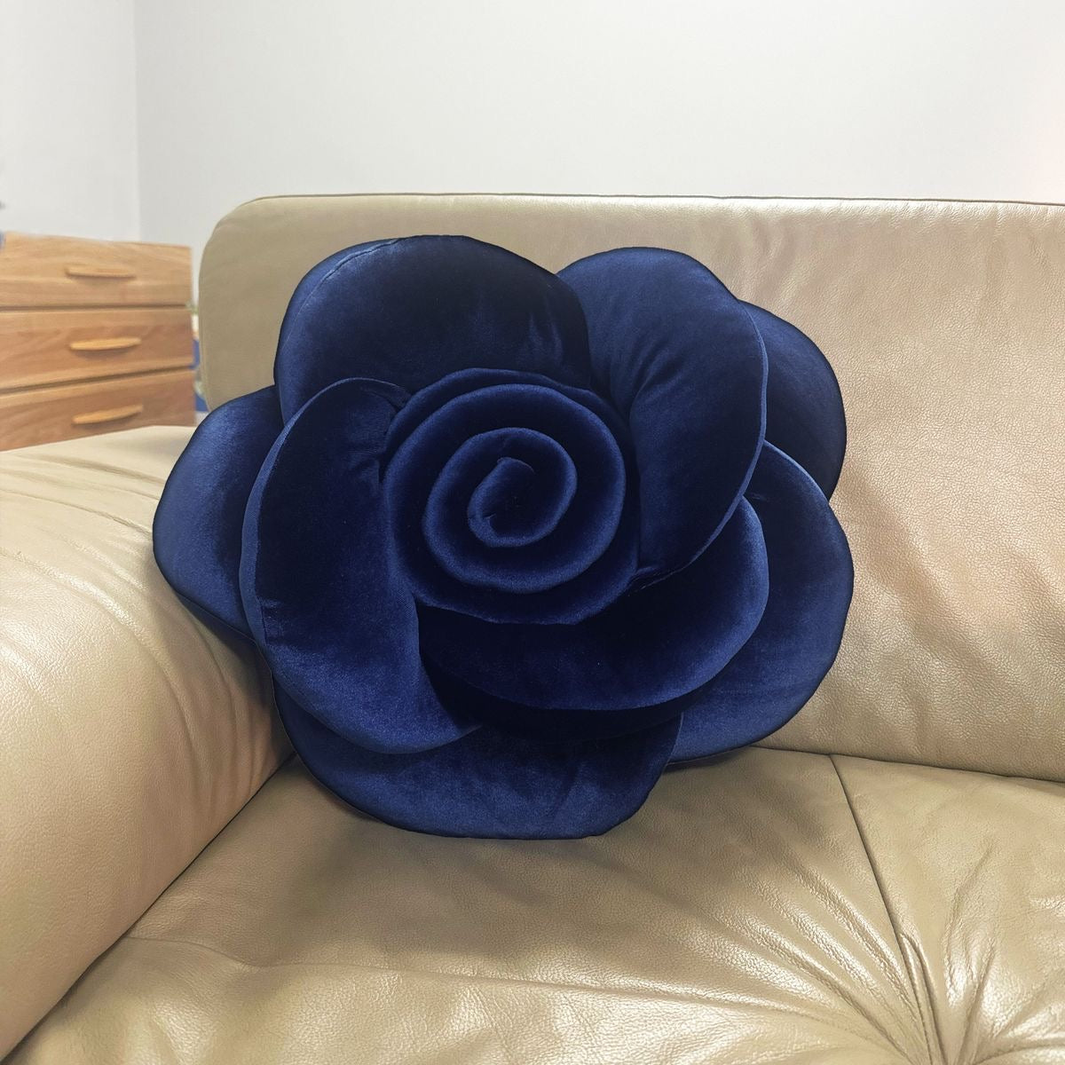 Plush Velvet Rose Pillows - Set of 2