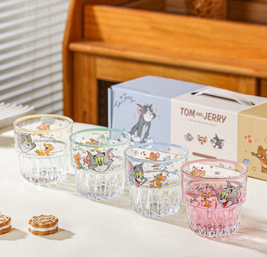 Tom & Jerry Stackable Glasses - Set of 4