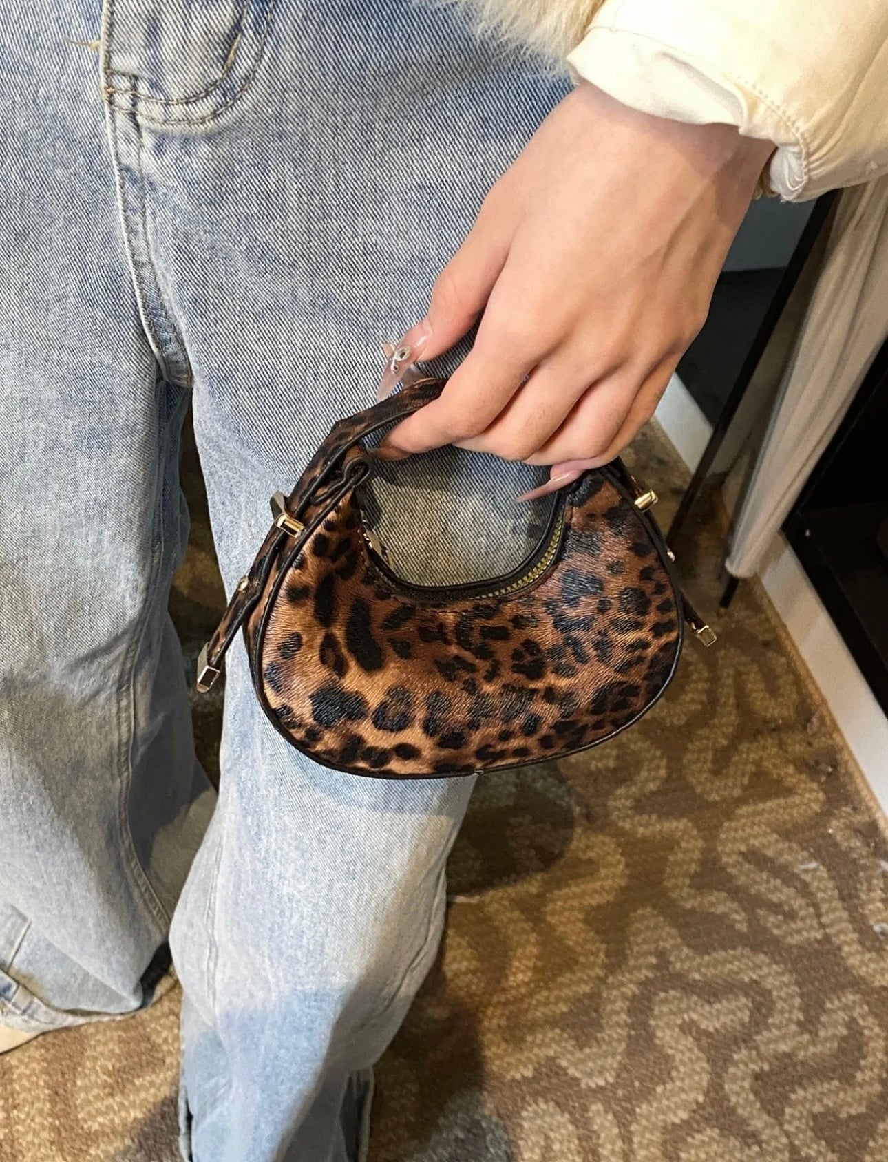 Exclusive Leopard Print Mini Handbag