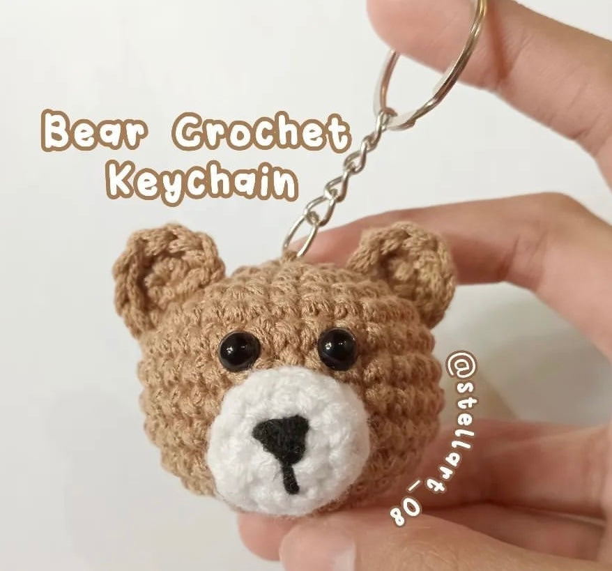 Cute Crochet Bear Keychain