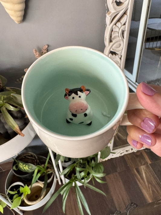 Pinteresty Cute Cow Inside Mug
