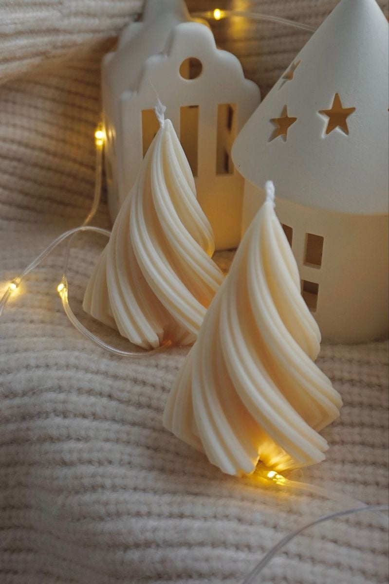 Large Spiral Christmas Tree Candle