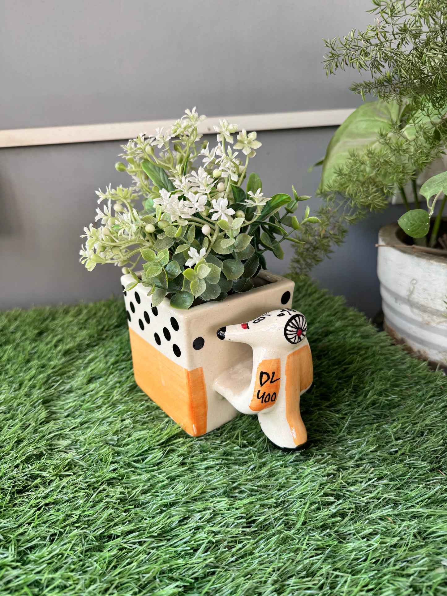 Decorative Scooter Shape Quirky Planter
