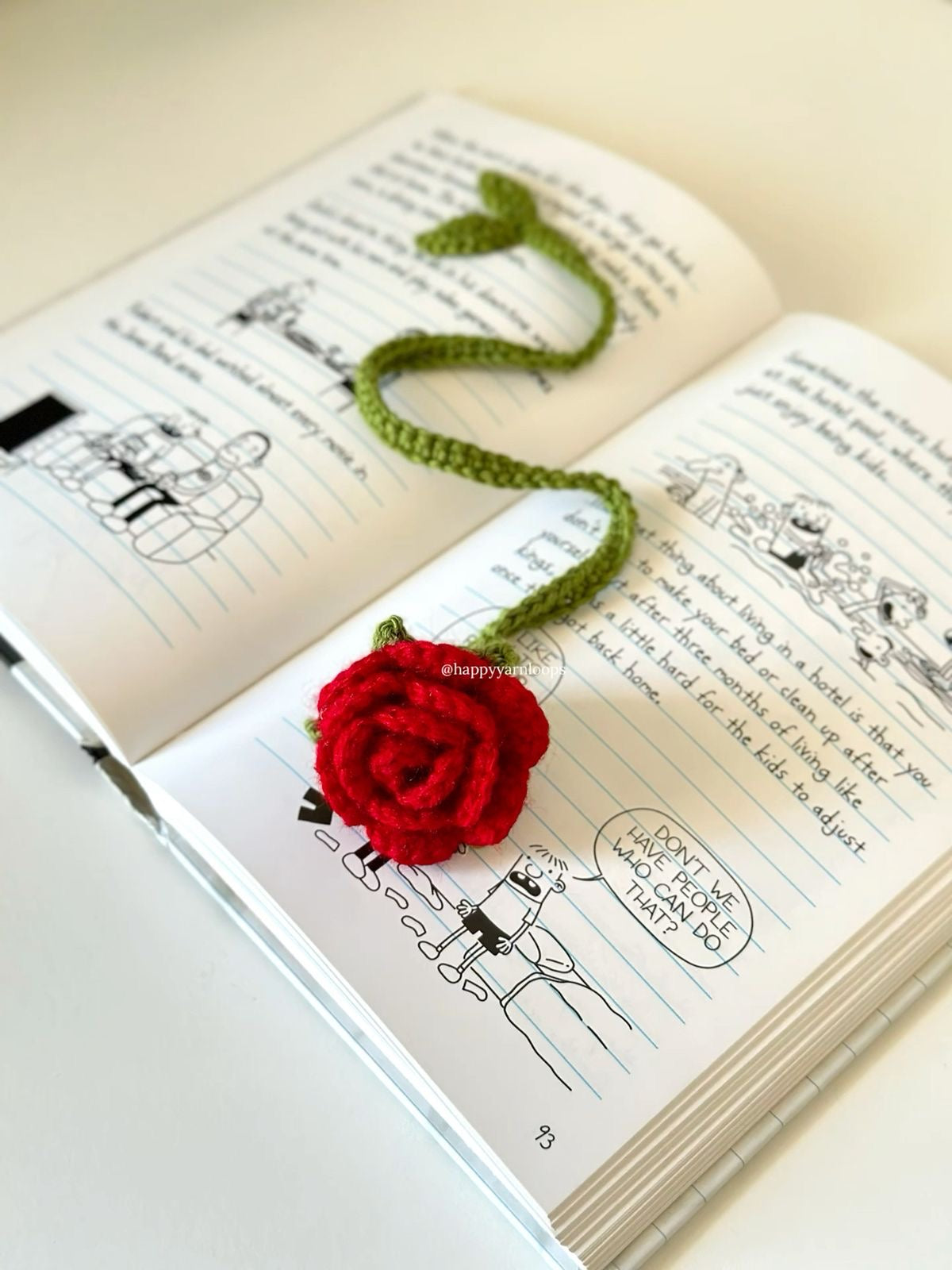 Crochet Rose Bookmarks