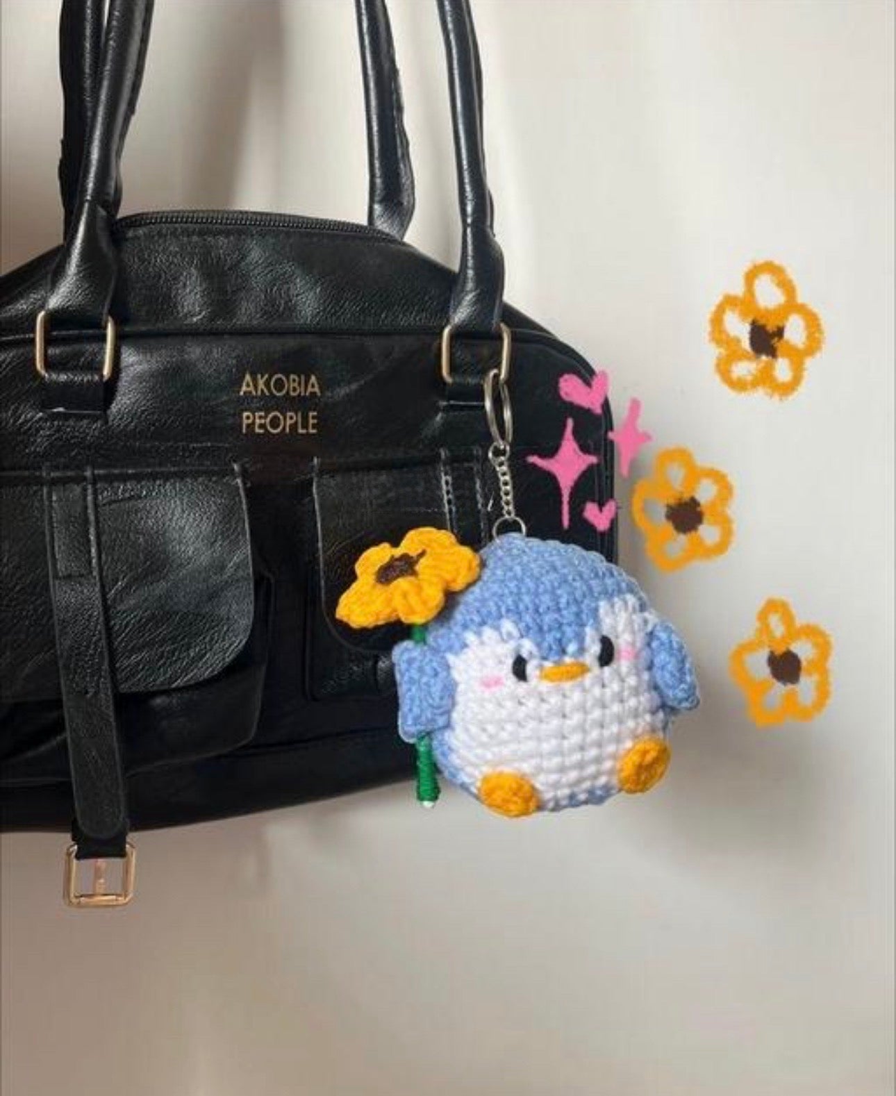 Adorable Penguin Crochet Keychain